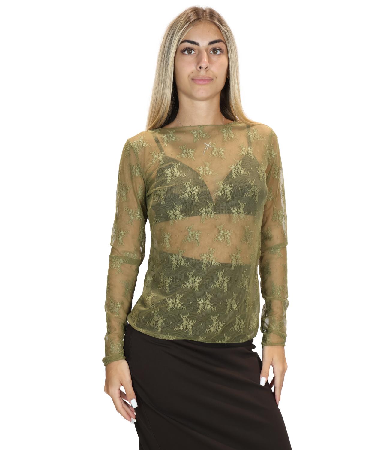 Susy Mix Maglia Verde Oliva da Donna
