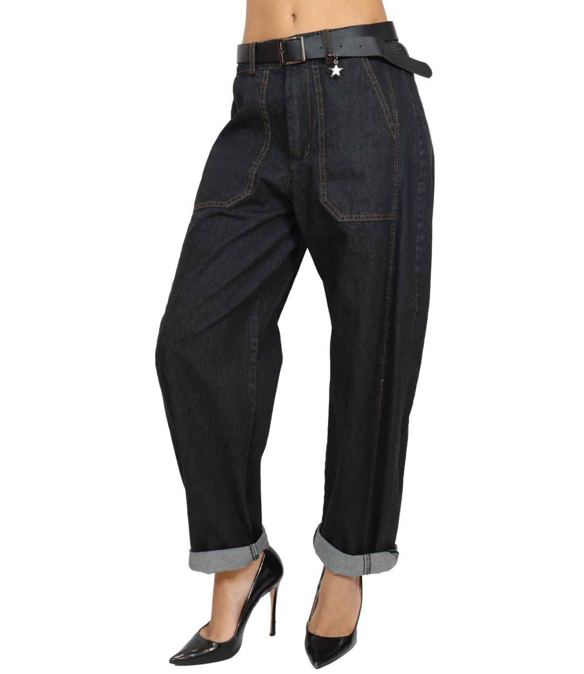 Susy Mix Pantalone Nero da Donna