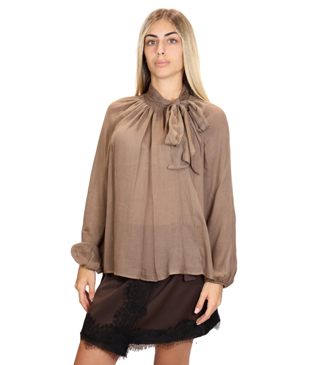 Susy Mix Camicia Tabacco da Donna