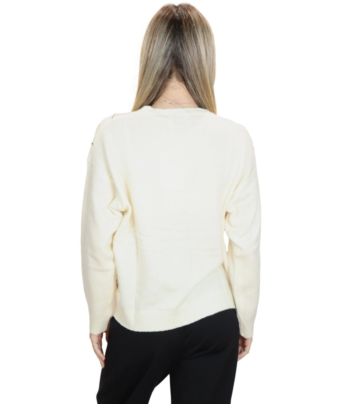 Susy Mix Cardigan Crema da Donna