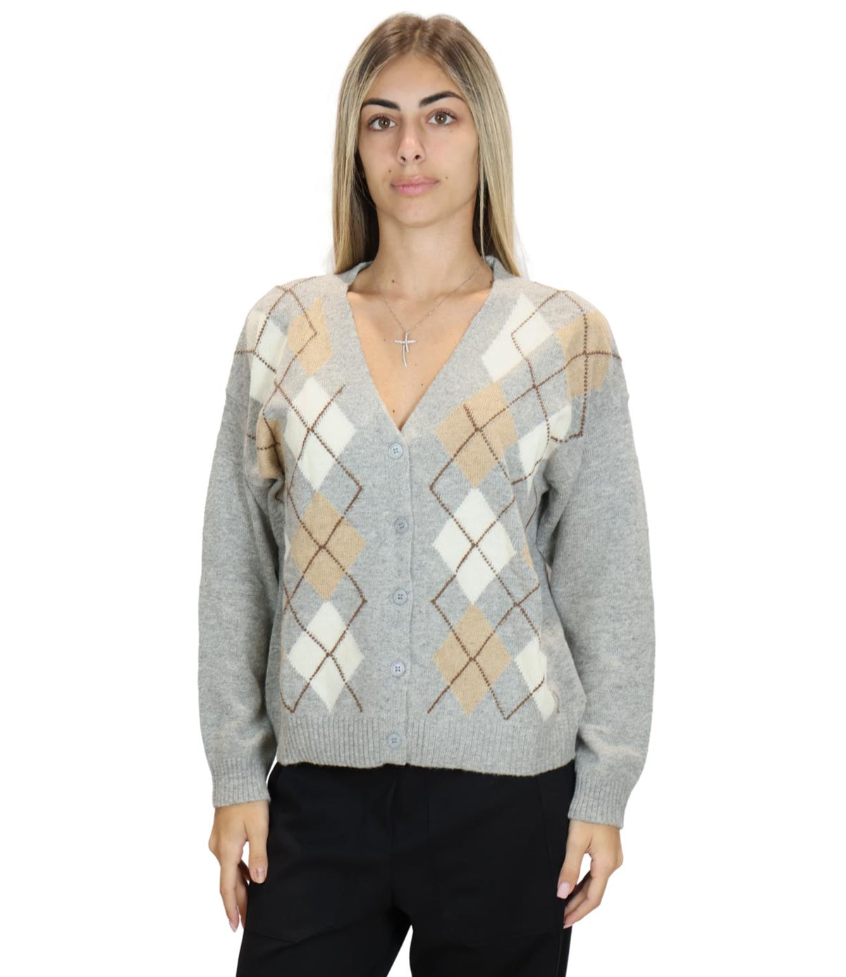Susy Mix Cardigan Grigio da Donna