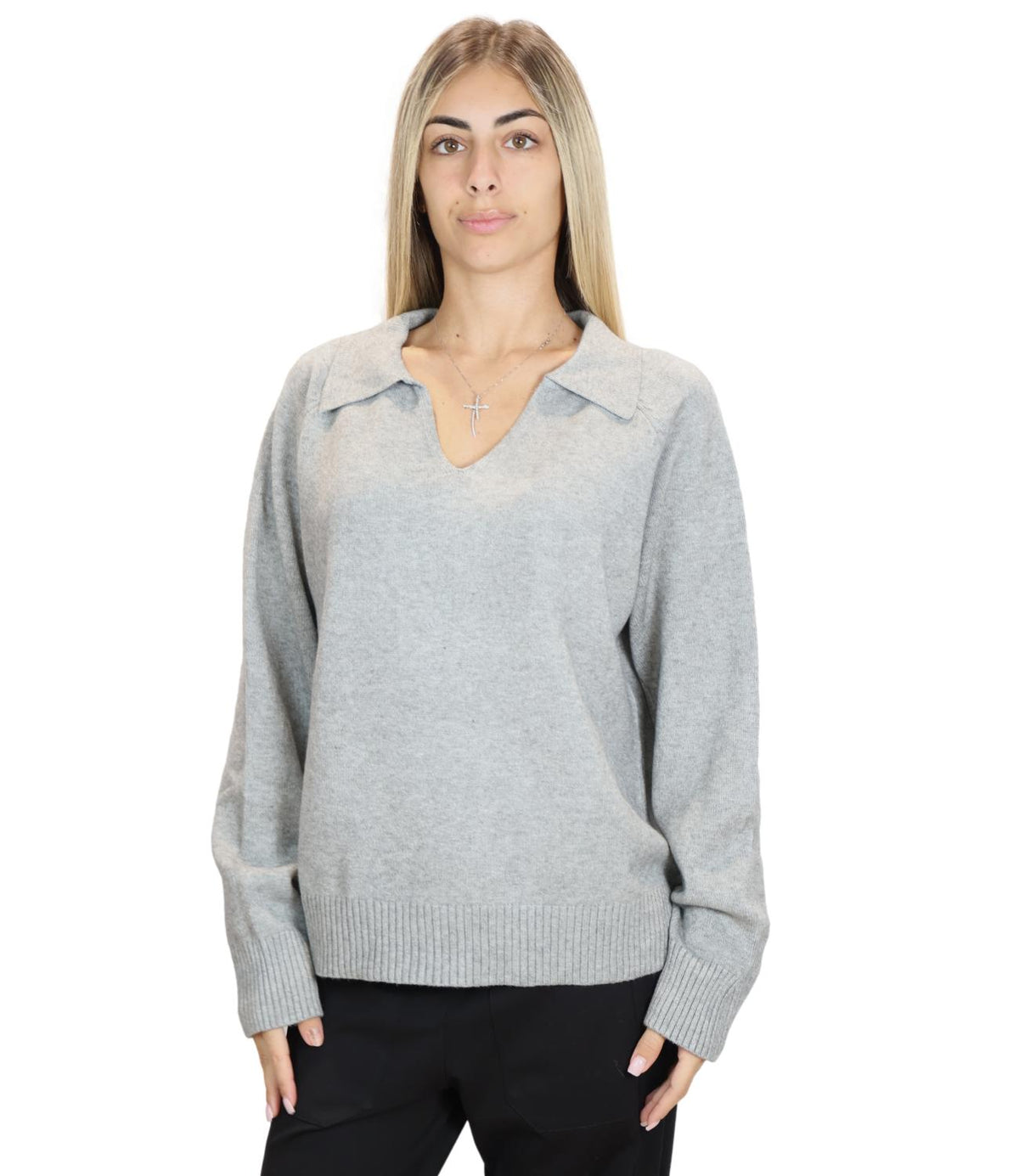 Susy Mix Polo Grigio da Donna