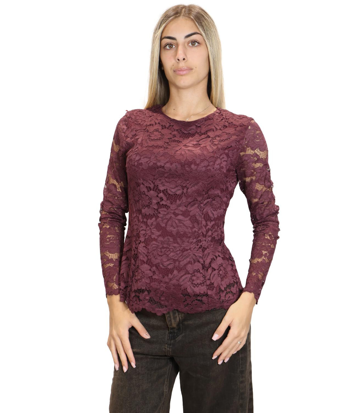 Susy Mix Maglia Vino da Donna