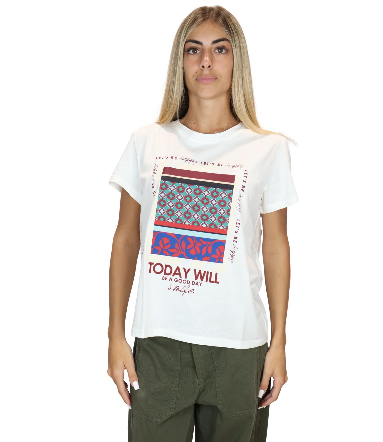 Susy Mix T-Shirt B.co/verde da Donna
