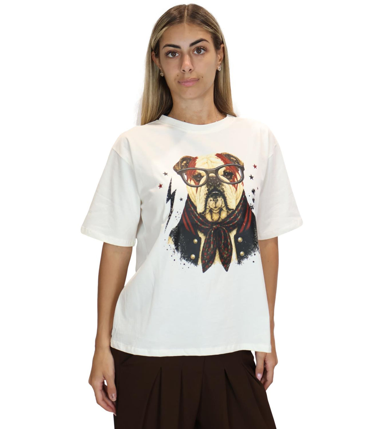 Susy Mix T-Shirt Panna da Donna
