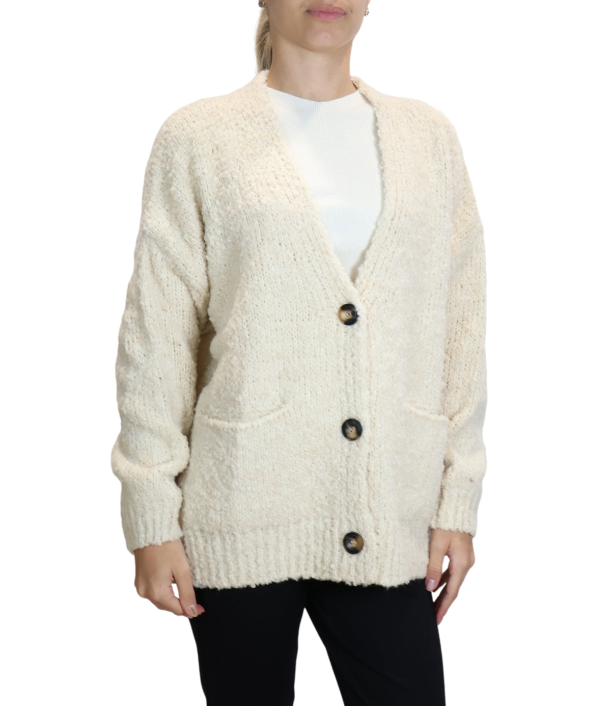 Susy Mix Cardigan Crema da Donna