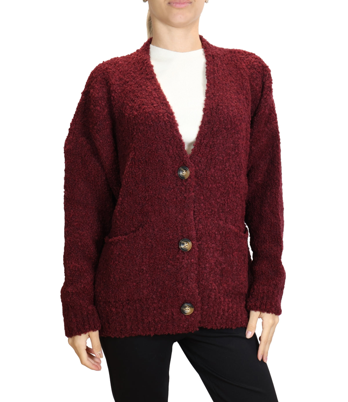 Susy Mix Cardigan Vino da Donna