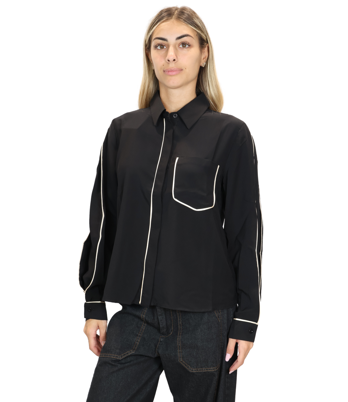 Susy Mix Camicia Nero da Donna