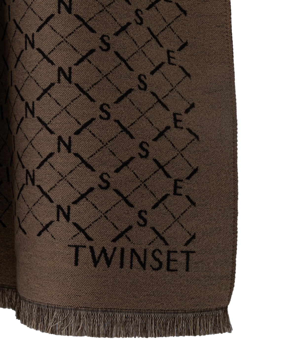 Twin Set Stola Jacq.mix Canapa/dark Coffee da Donna