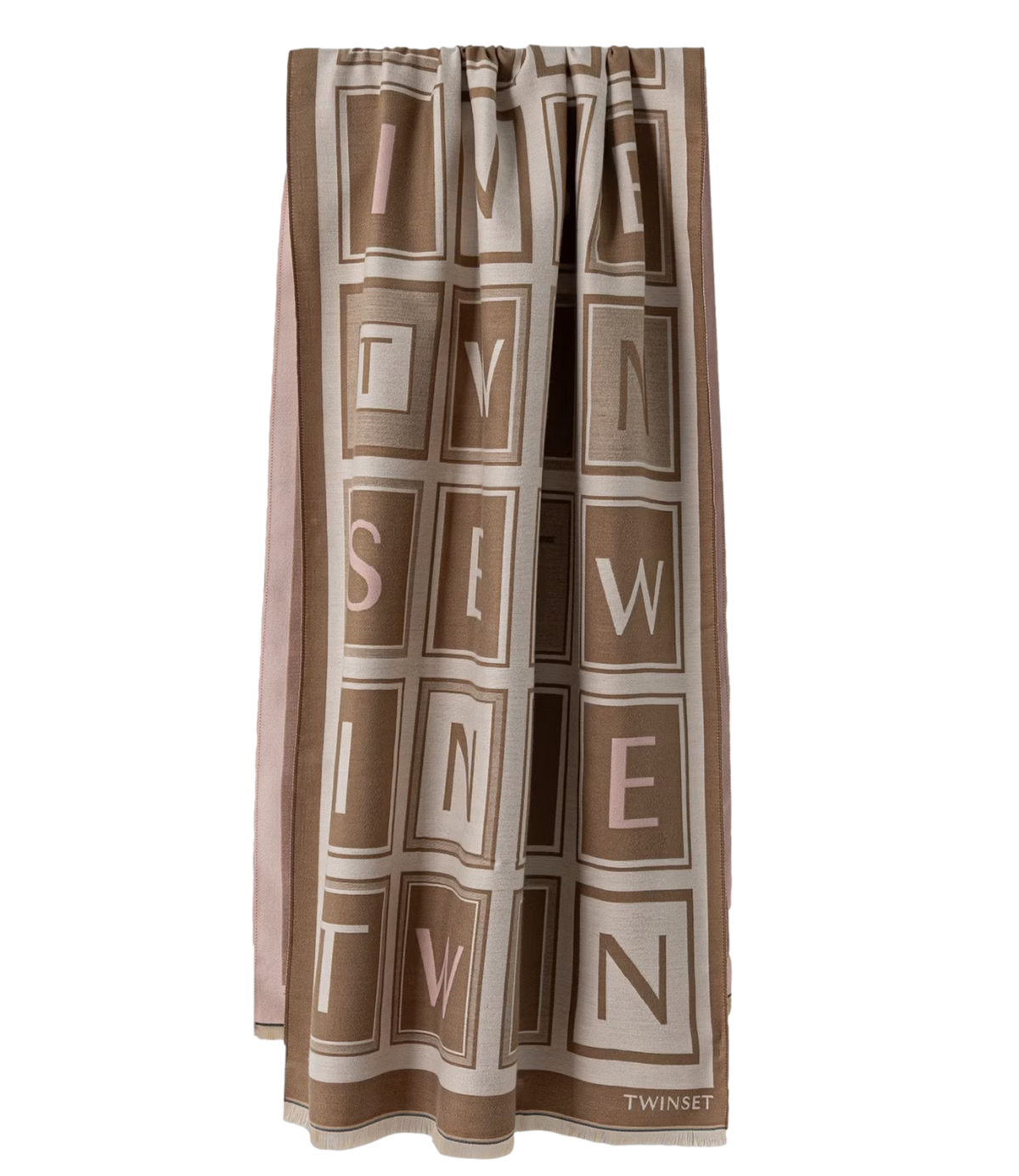Twin Set Stola Jacq.lettering Canapa da Donna