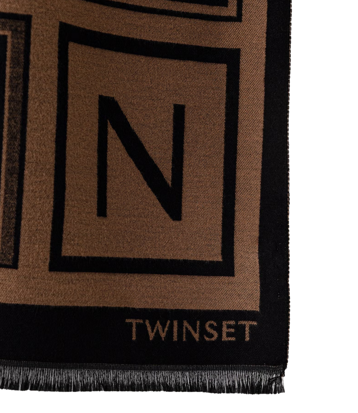 Twin Set Stola Jacq.lettering Nero da Donna
