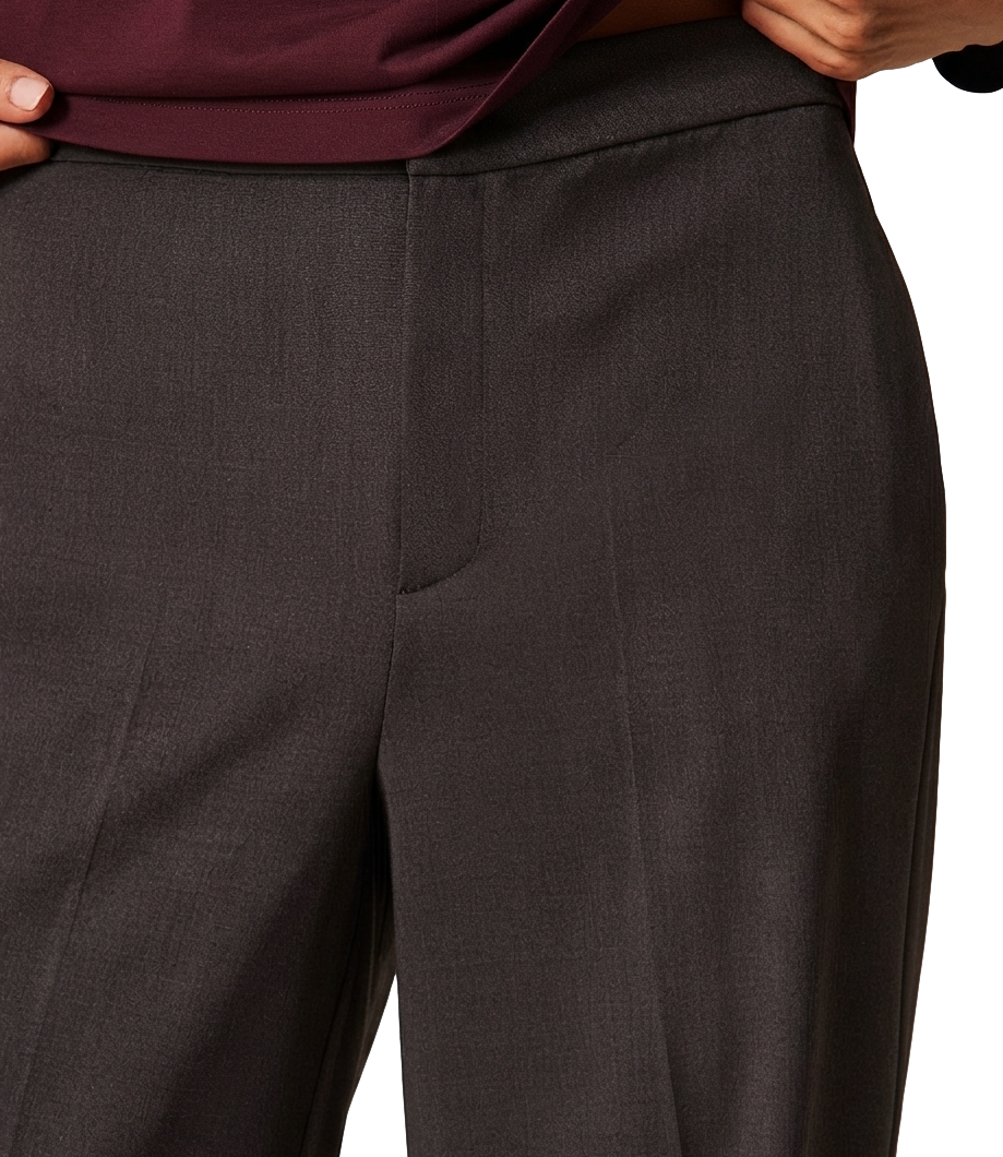 Twin Set Pantalone Grigio Antracite Melange da Donna