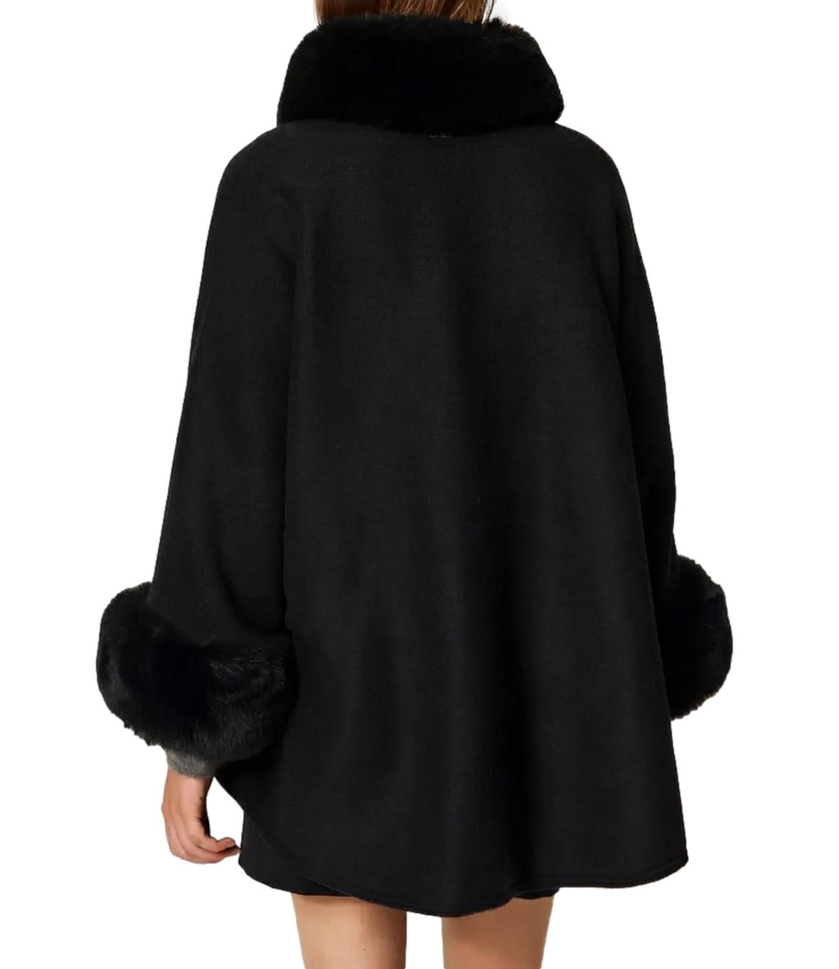 Twin Set Poncho Nero da Donna