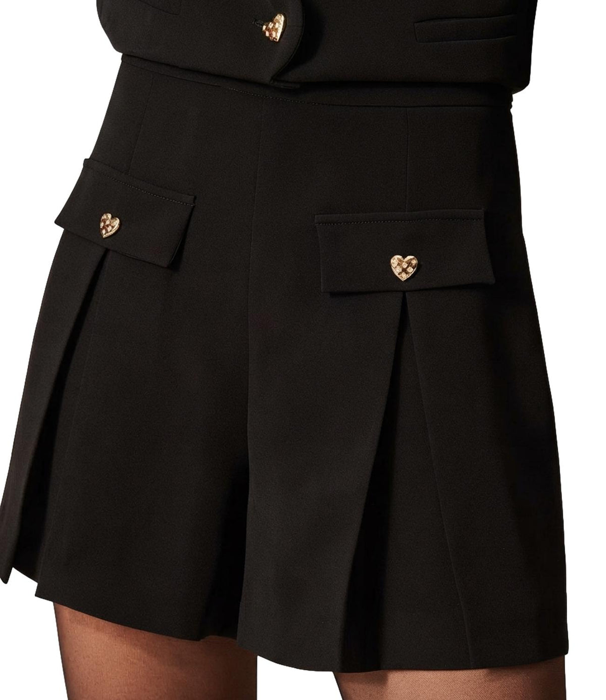 Twin Set Short Nero da Donna