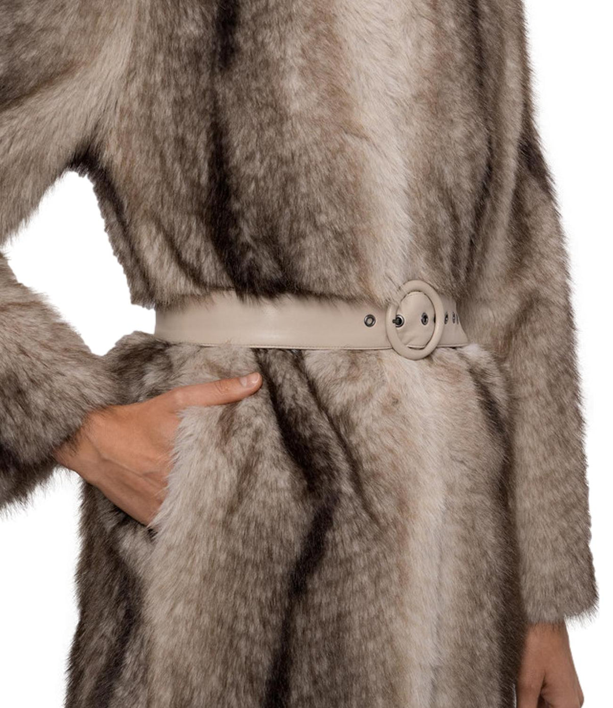 Twin Set Cappotto Animal Shade Casha/brown da Donna