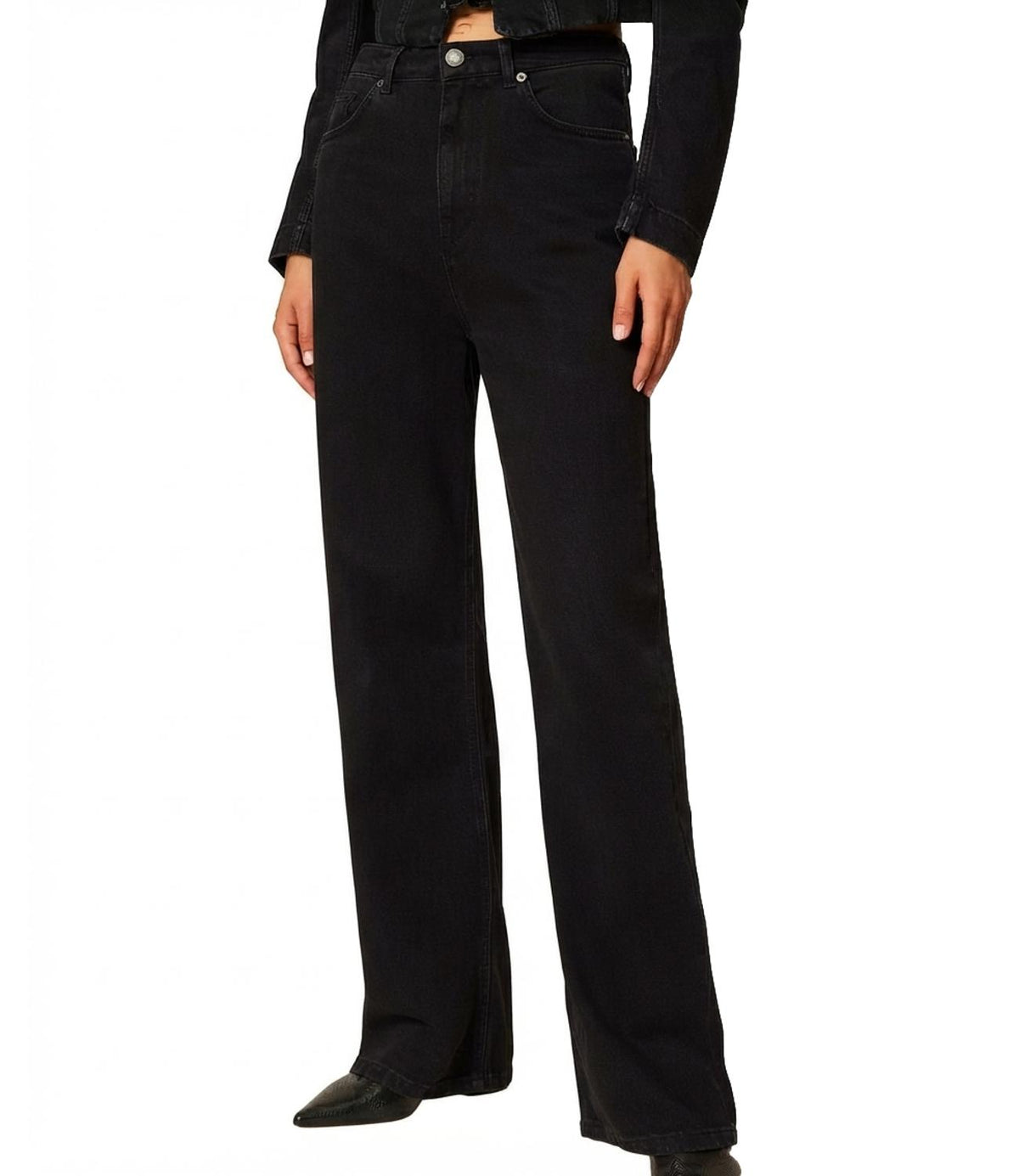 Twin Set Jeans Denim Nero da Donna