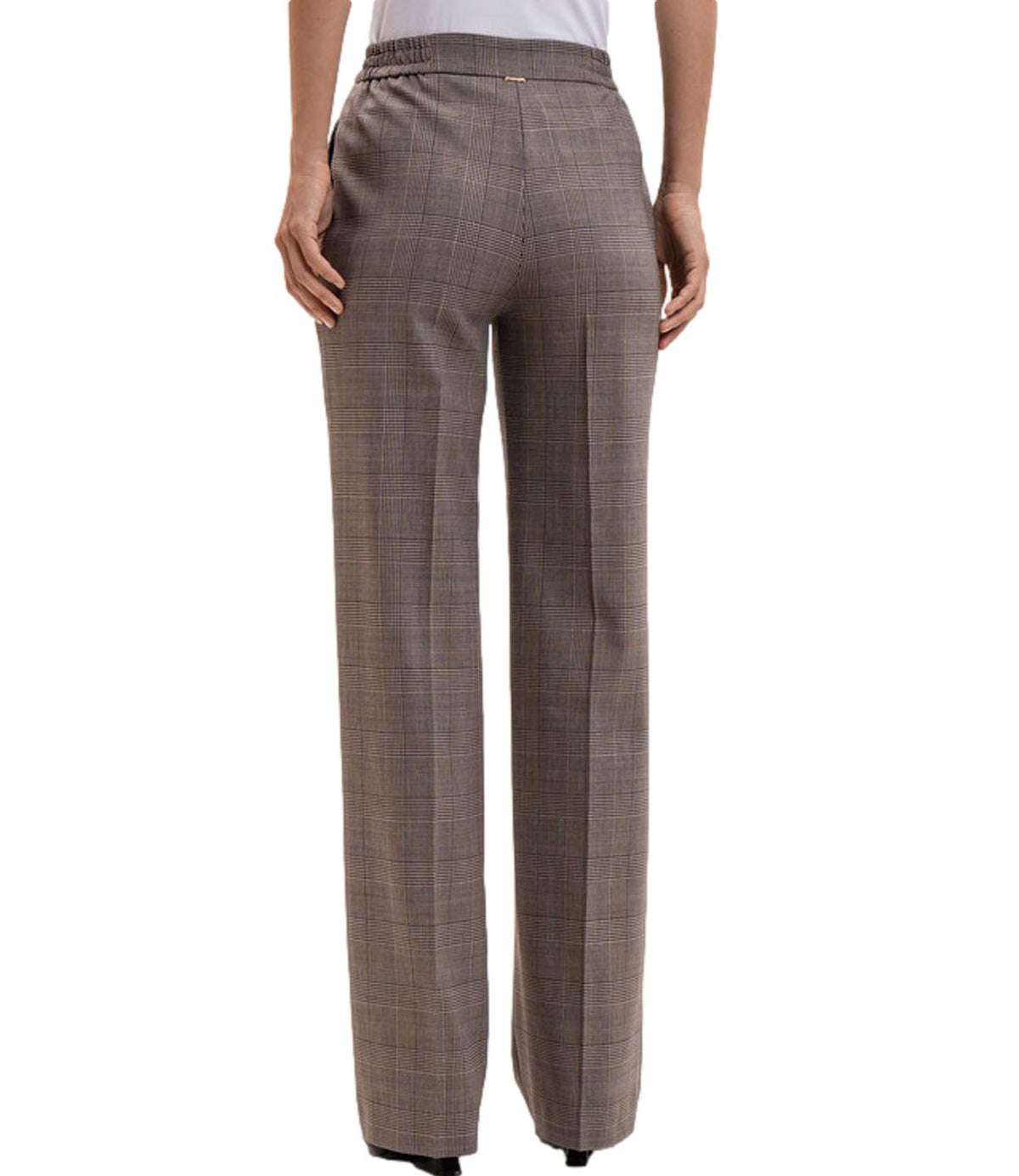 Twin Set Pantalone Principe Di Galles Brown/parch da Donna