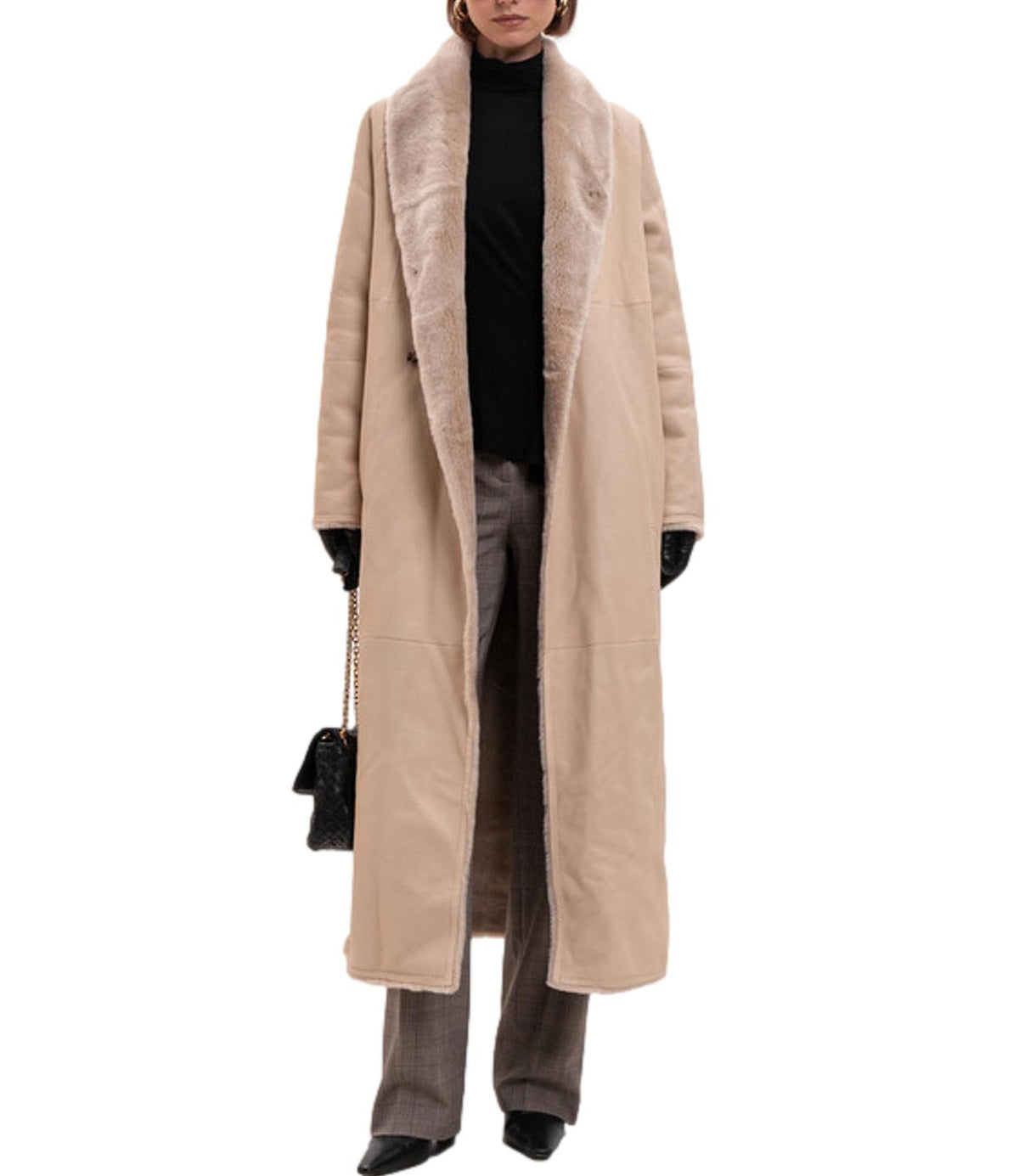 Twin Set Pantalone Principe Di Galles Brown/parch da Donna