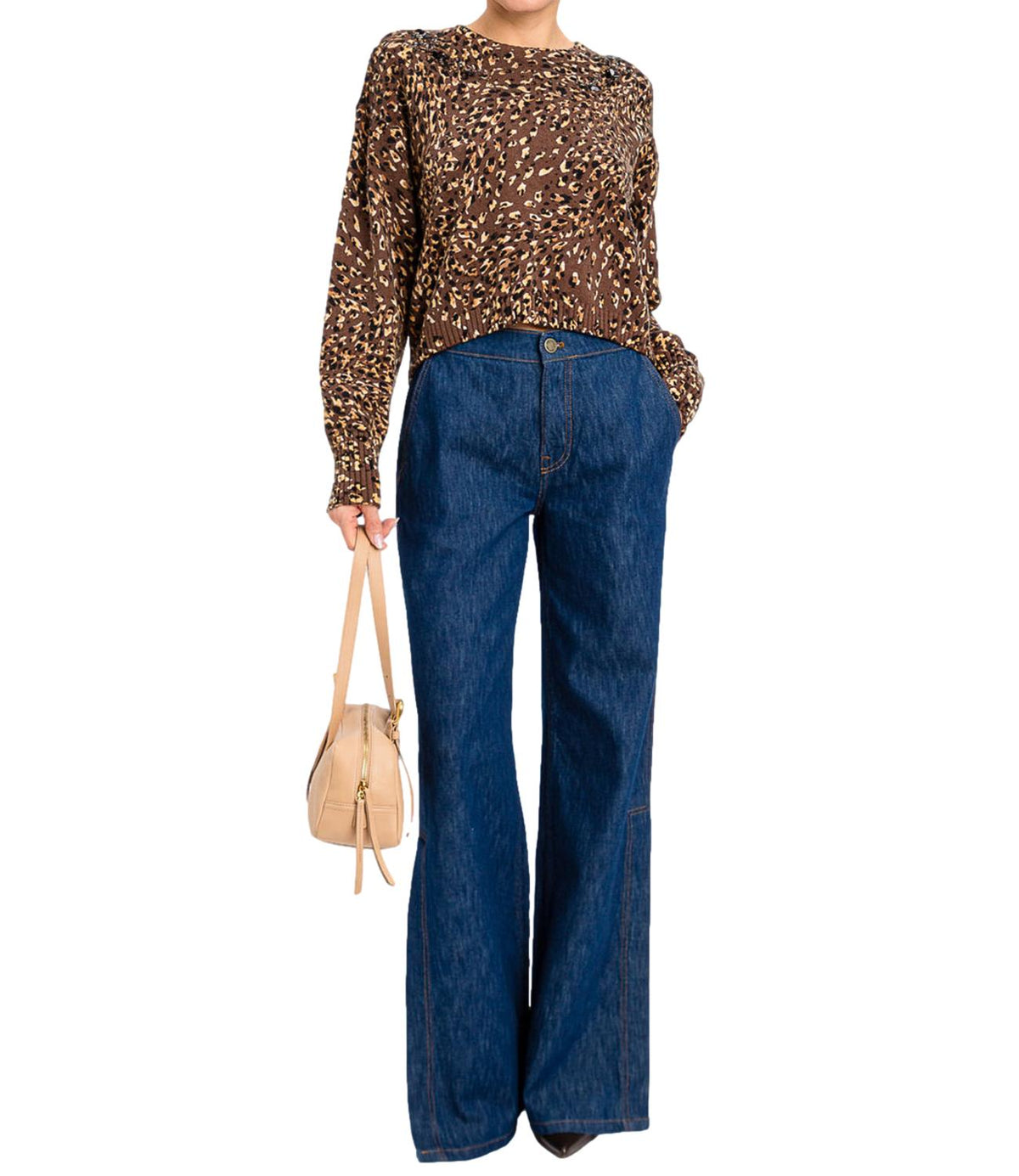 Twin Set PULL St.animal Brown/gold da Donna