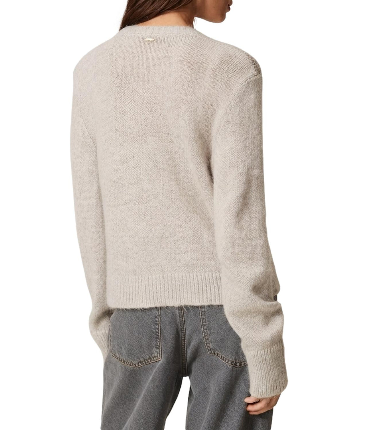Twin Set Cardigan Grigio Chiaro Melange da Donna