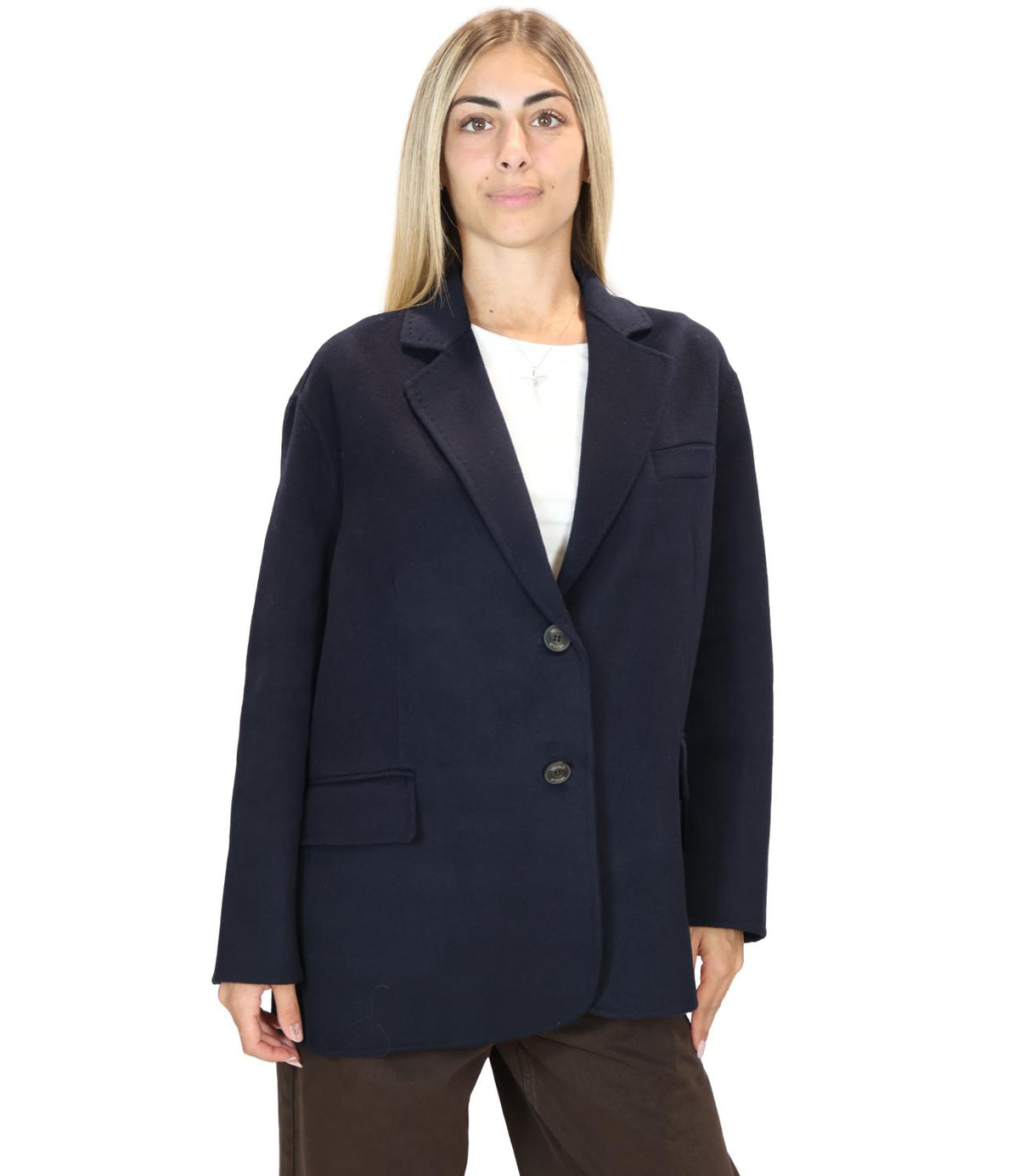Vicolo Cappotto Blu da Donna