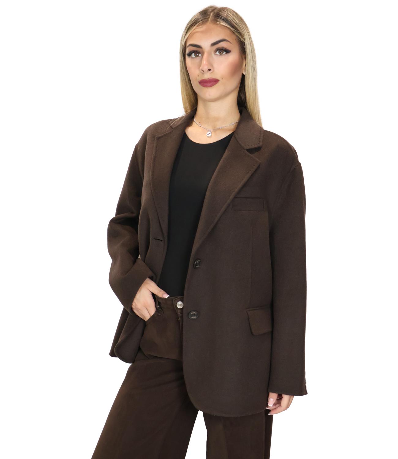 Vicolo Cappotto Marrone Fondente da Donna