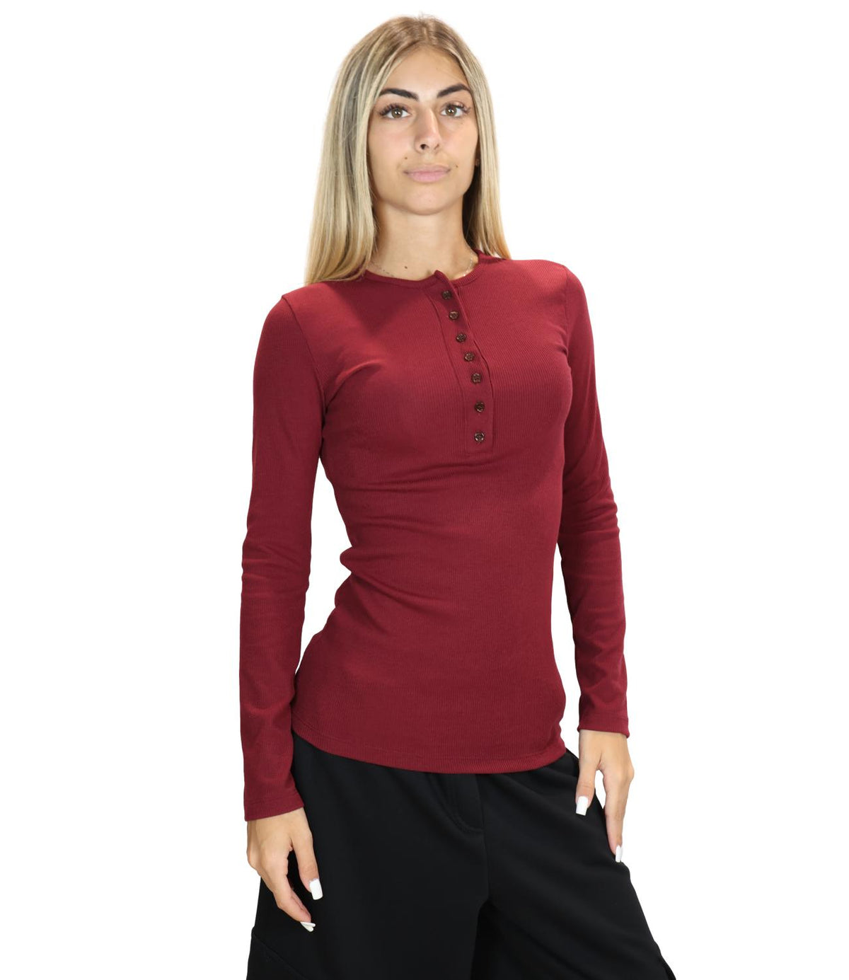Vicolo T-Shirt Bordeaux da Donna