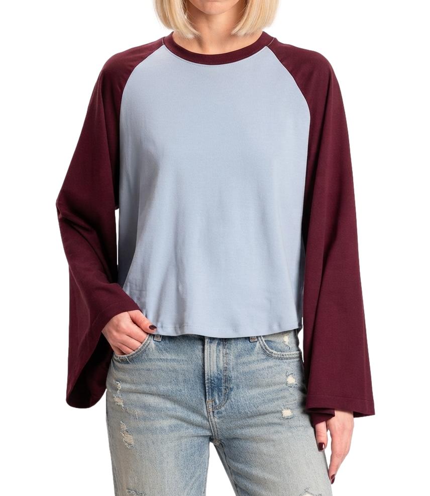 Vicolo T-Shirt Acf Azzurro/bordeaux U da Donna