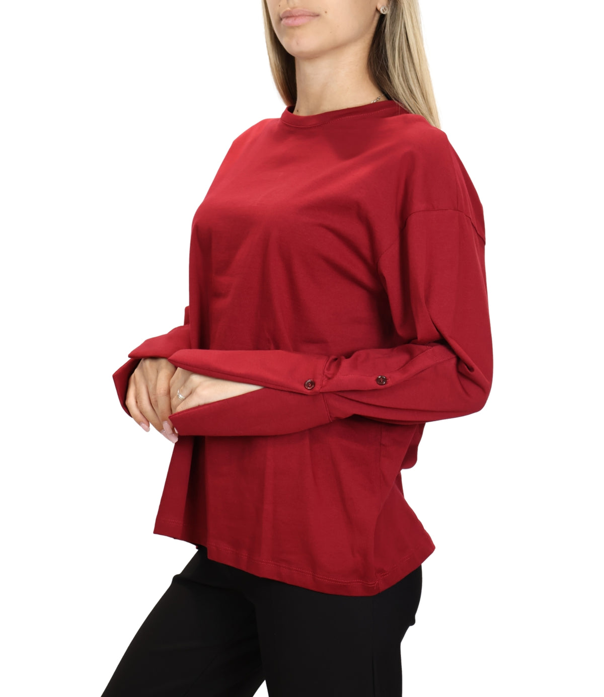 Vicolo T-Shirt Fu Bordeaux C. 38/1 U da Donna