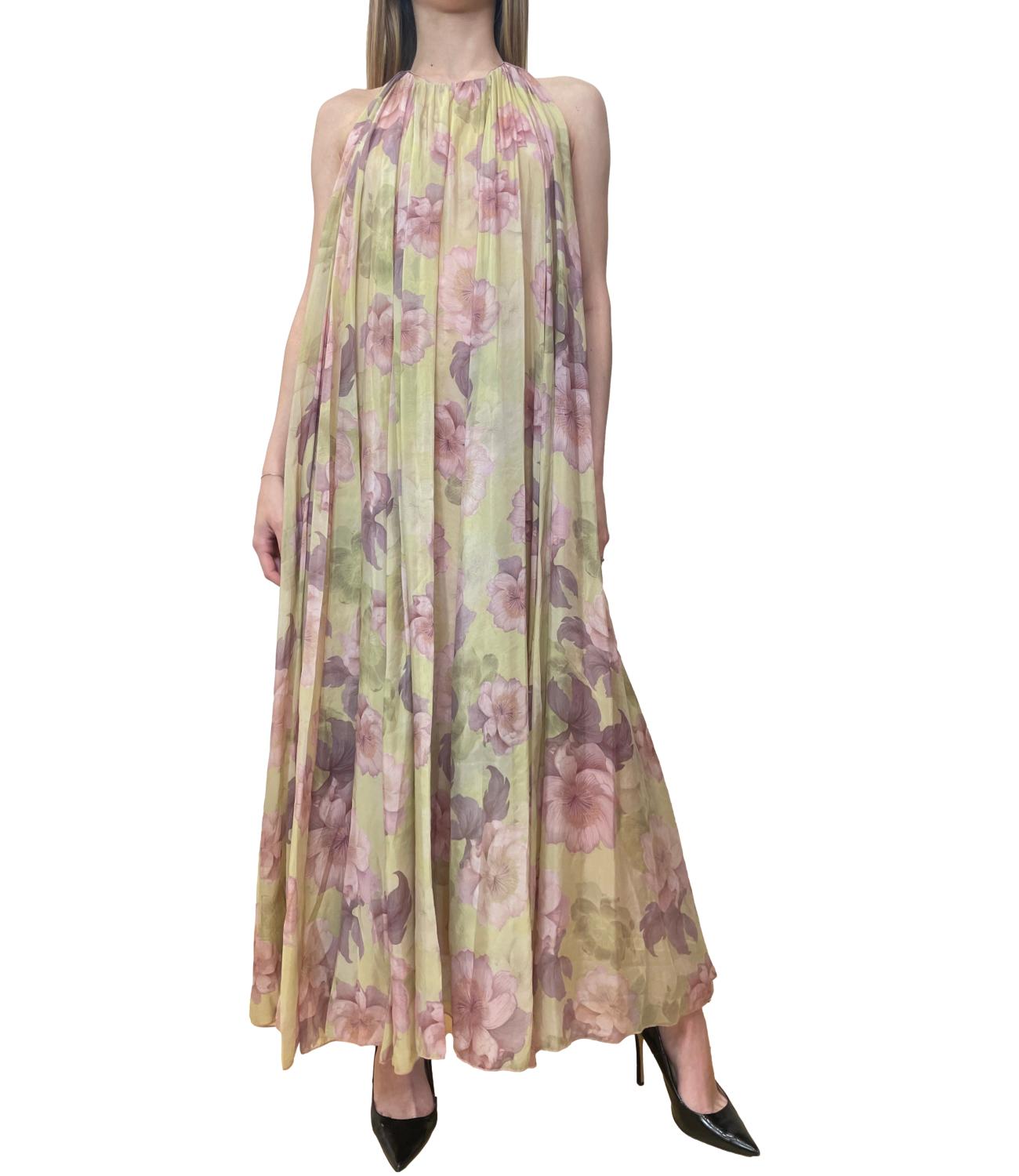 Imperial Abito Floreale Lime/Rosa Donna