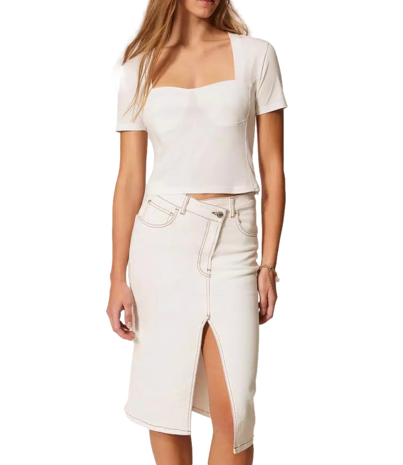 Actitude Twinset T-Shirt Off White da Donna