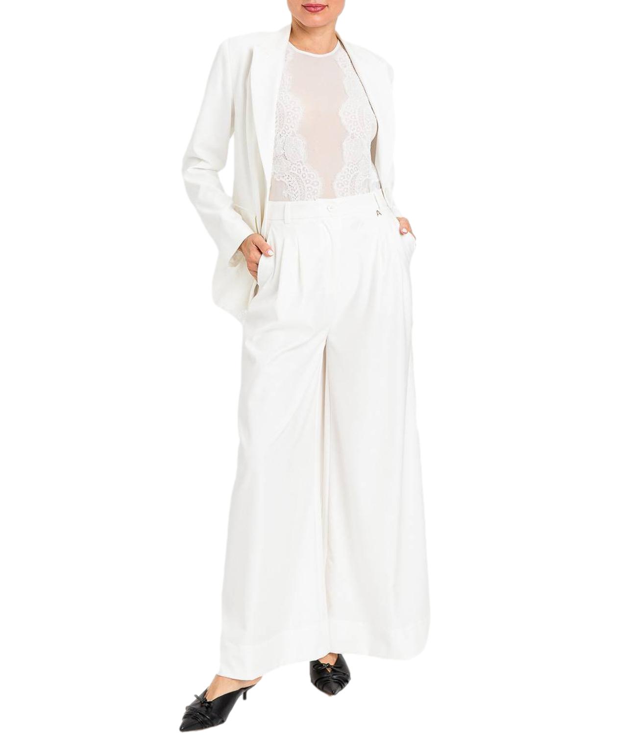 Actitude Twinset Pantalone Palazzo Off White Donna
