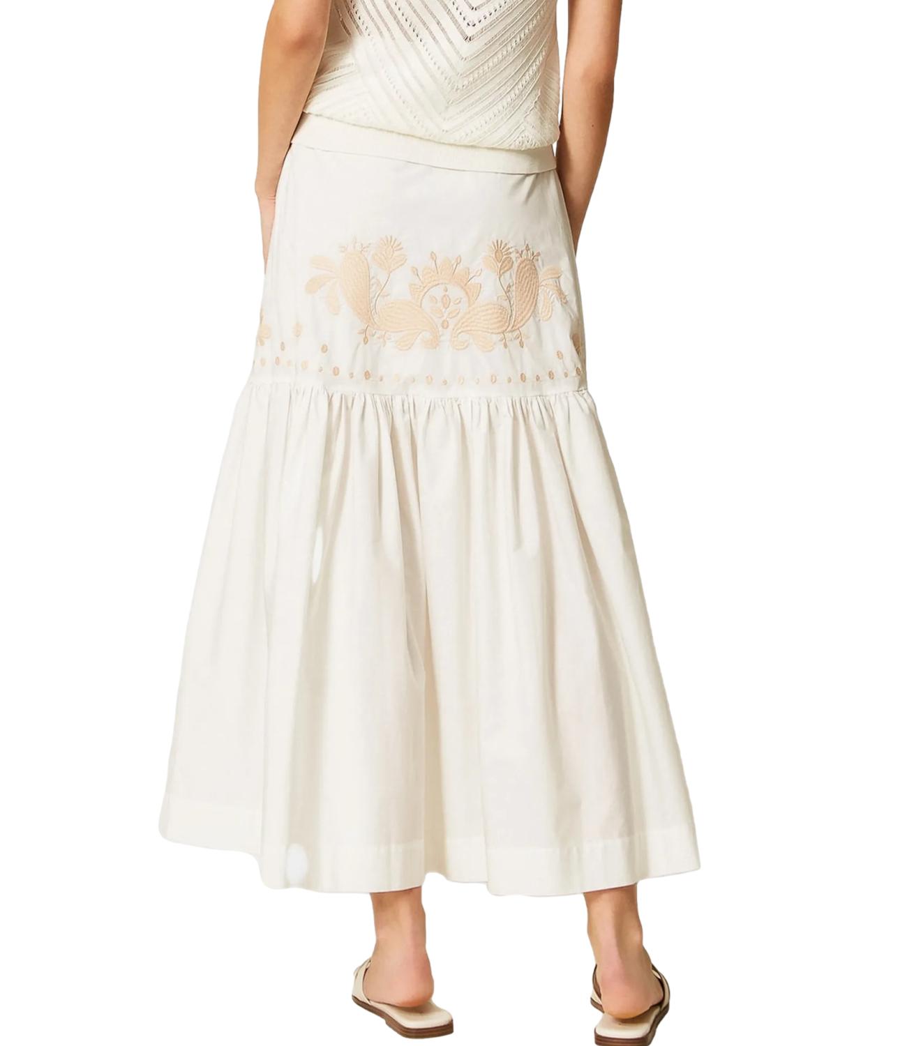 Actitude Twinset Gonna a fiori Bianco Donna