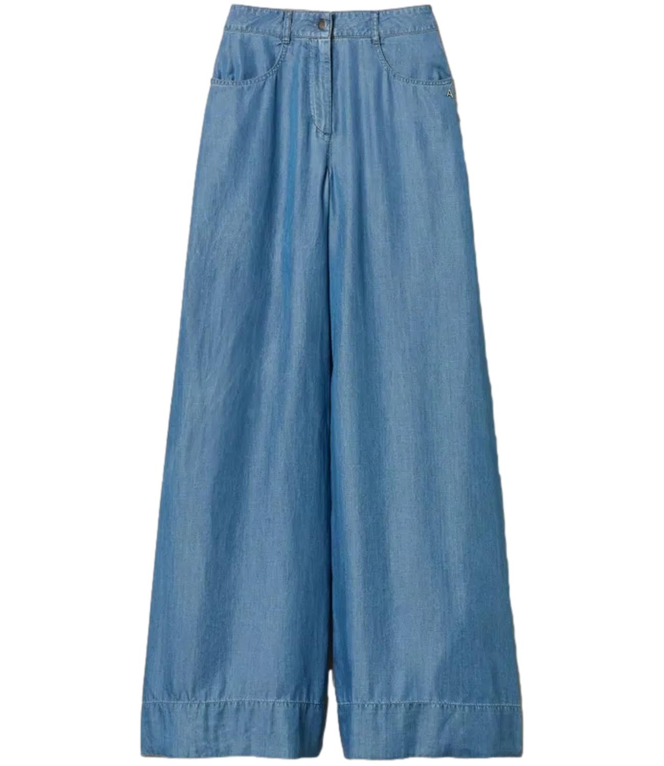 Actitude Twinset Pantalone Denim Light Blue Donna