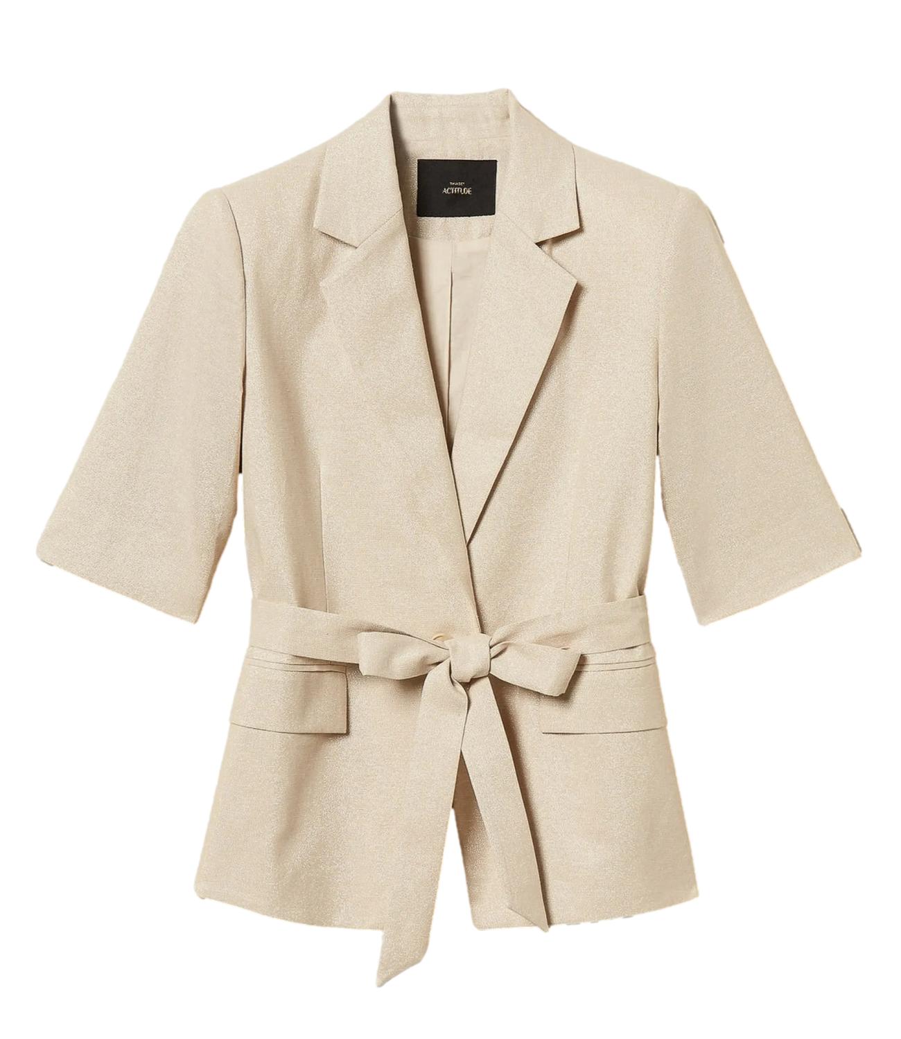 Actitude Twinset Blazer Cashew Lurex da Donna