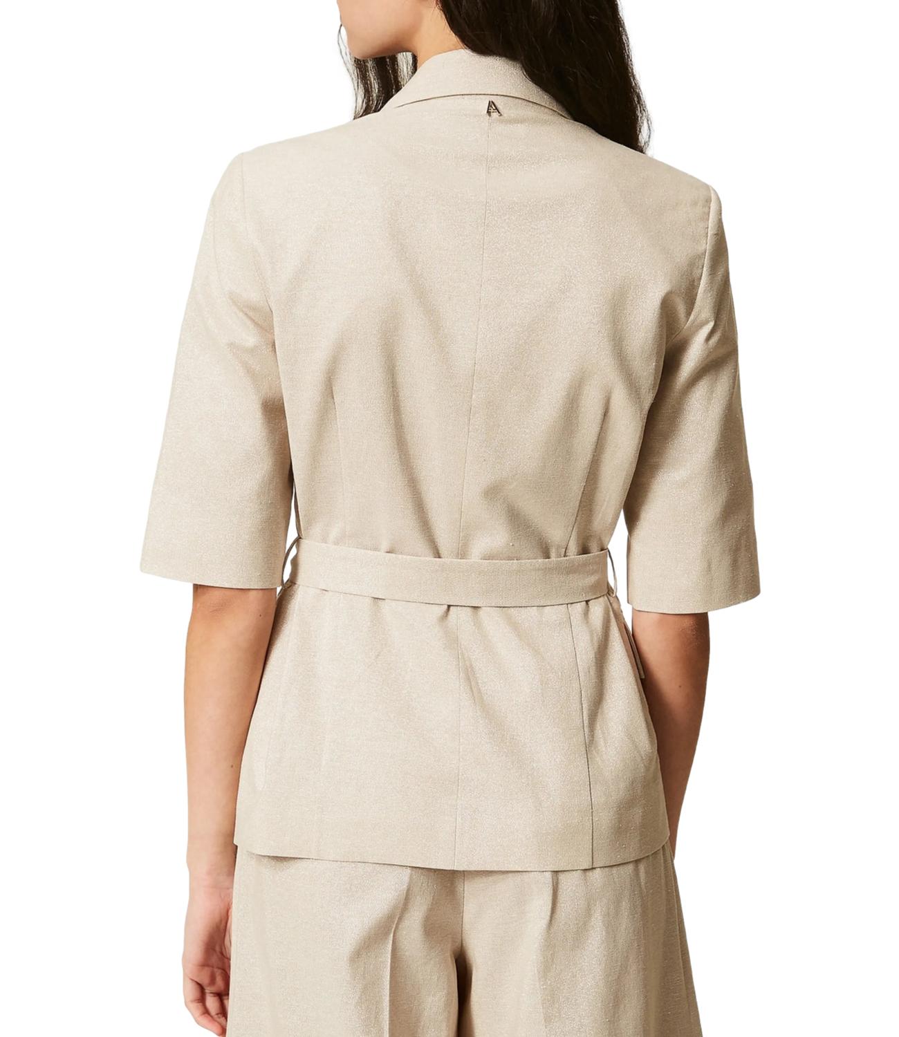 Actitude Twinset Blazer Cashew Lurex da Donna