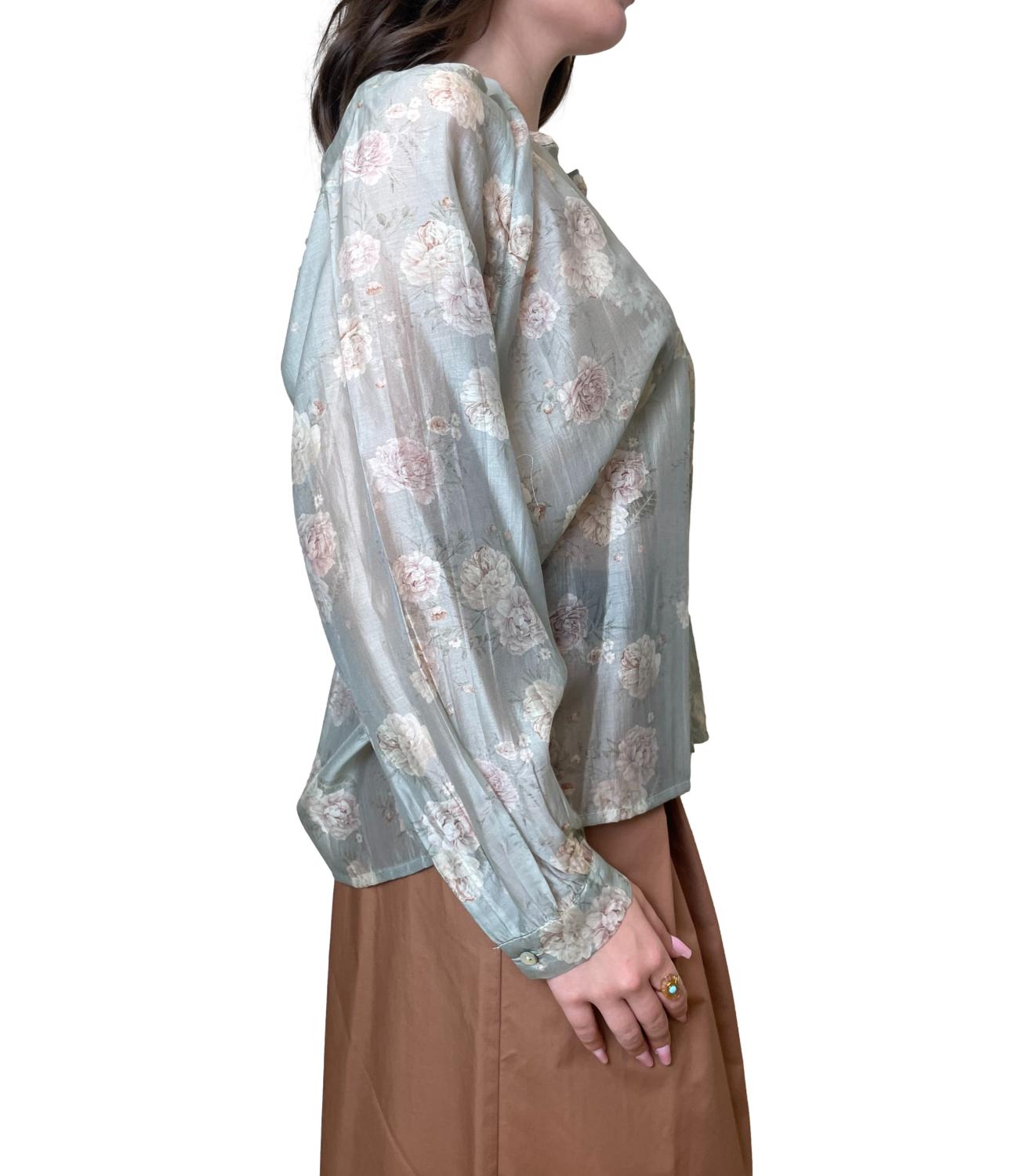 Dixie Camicia Floreale Salvia Donna