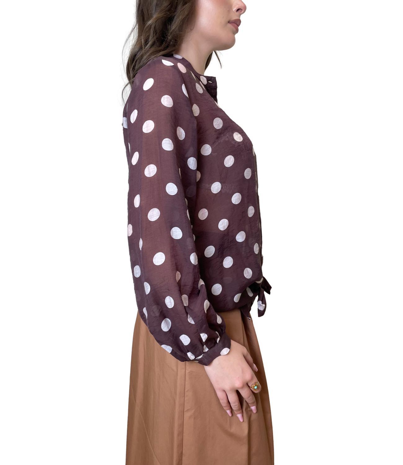 Dixie Camicia Pois Moro Donna