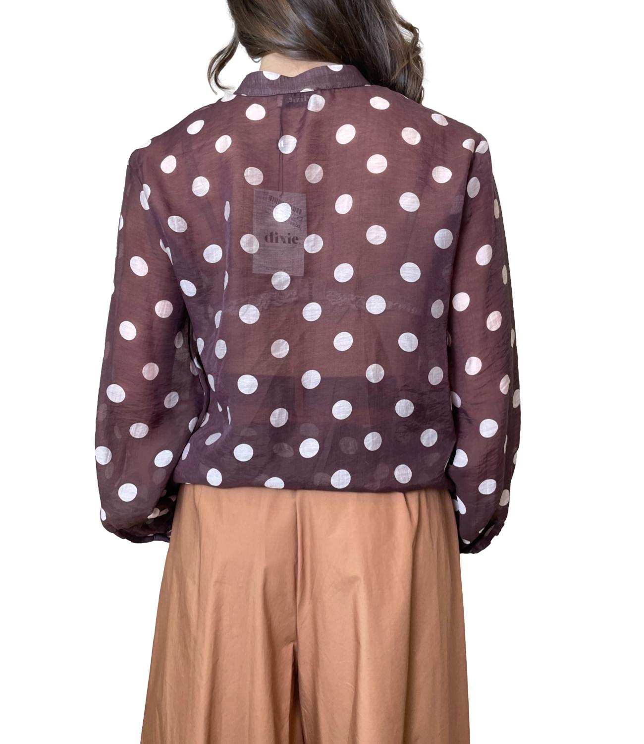 Dixie Camicia Pois Moro Donna