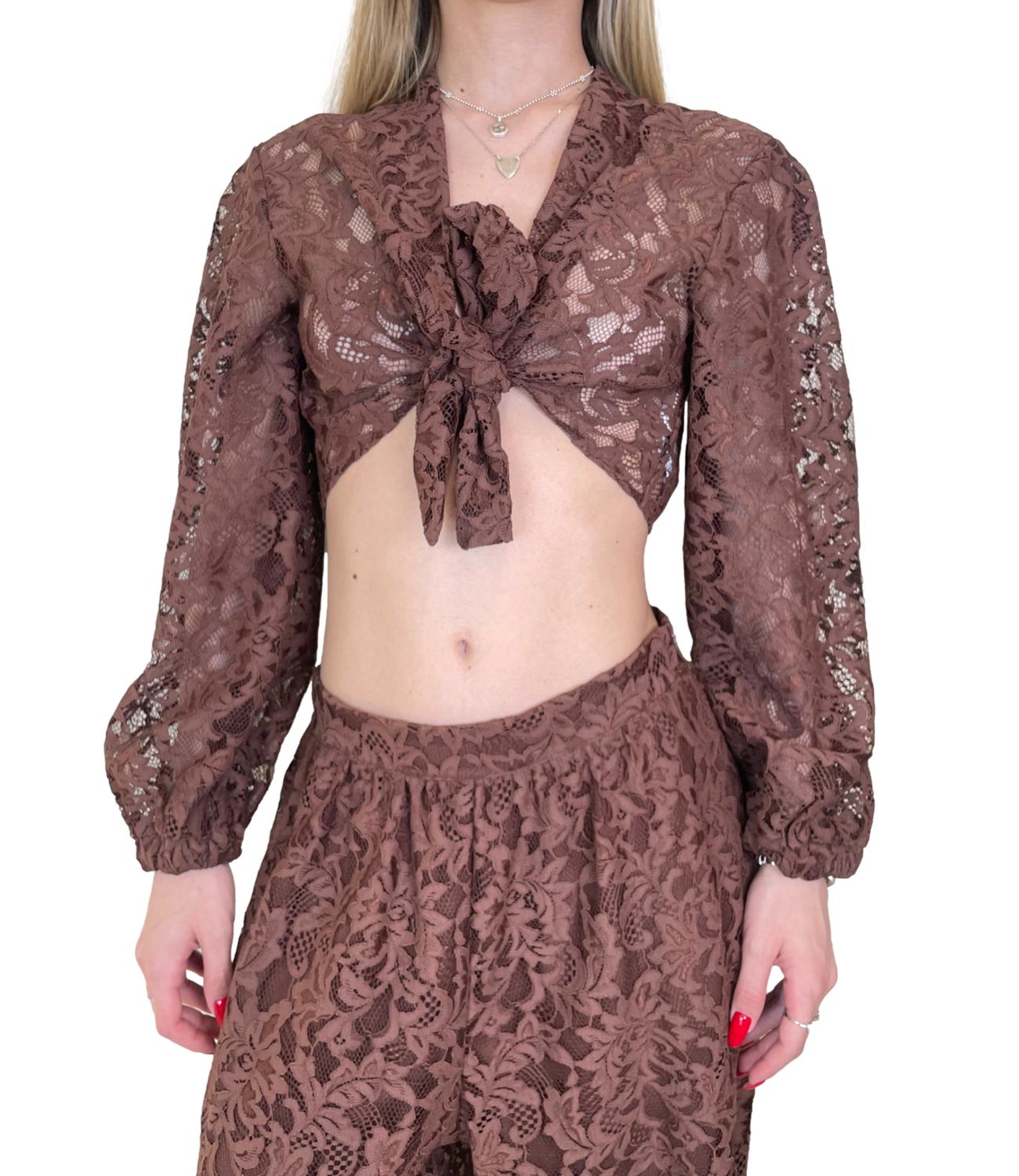 Dixie Camicia Pizzo Moro Donna