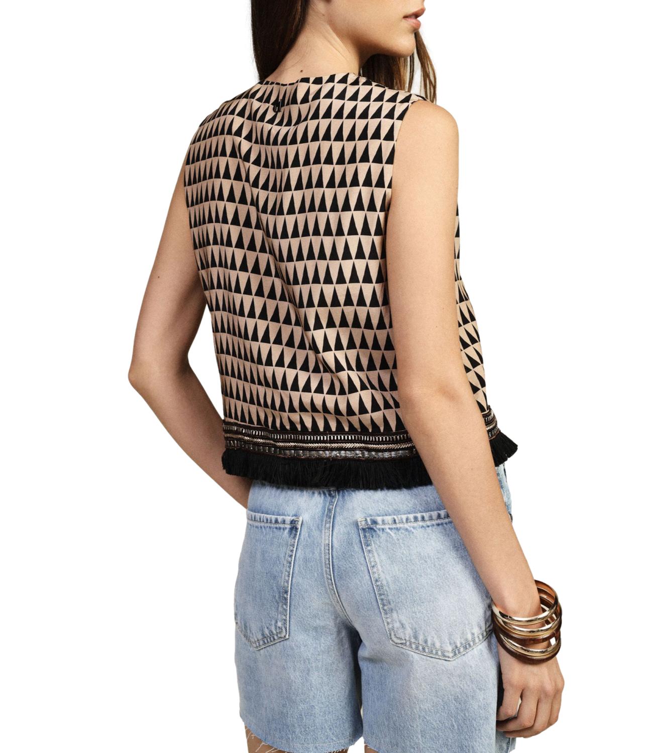 Dixie Gilet Beige/nero da Donna