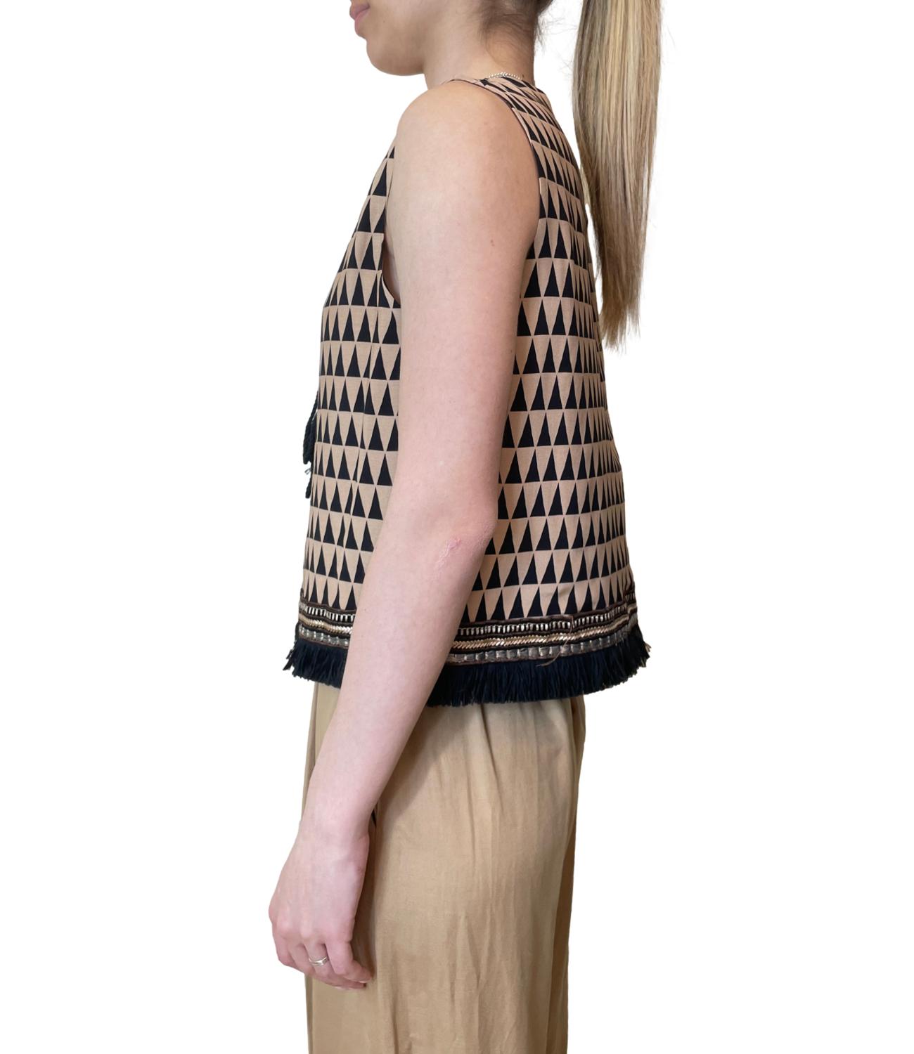 Dixie Gilet Beige/nero da Donna