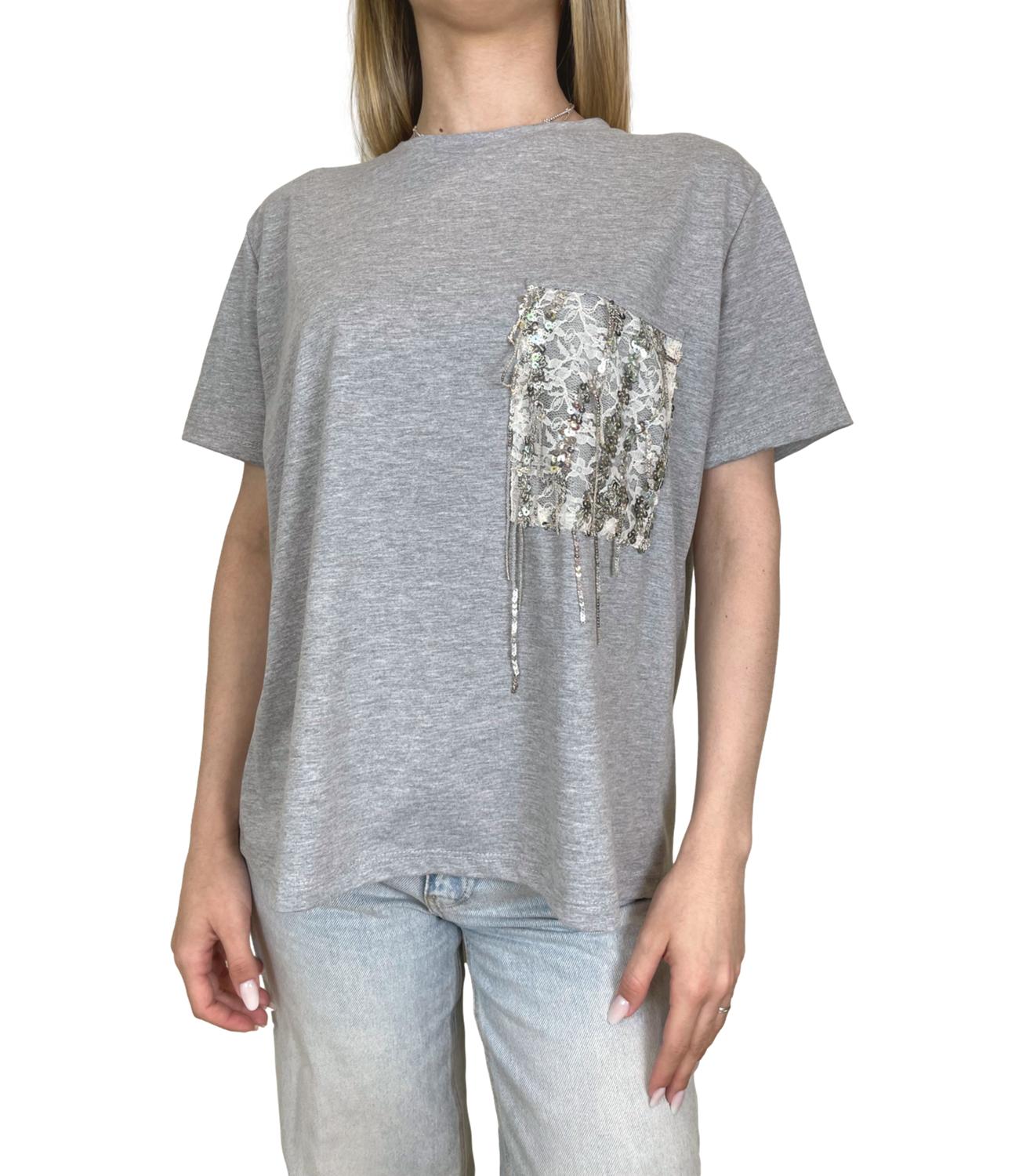 Dixie T-Shirt Grigio Chiaro da Donna