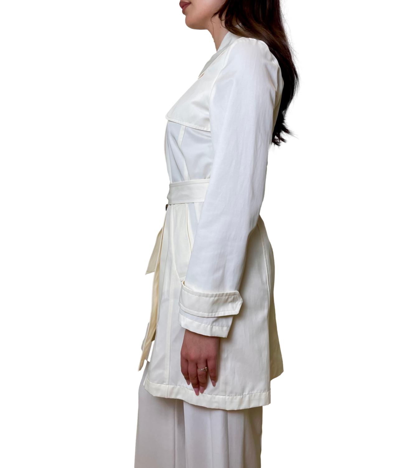 Emme Marella Impermeabile/Trench Bianco Lana da Donna