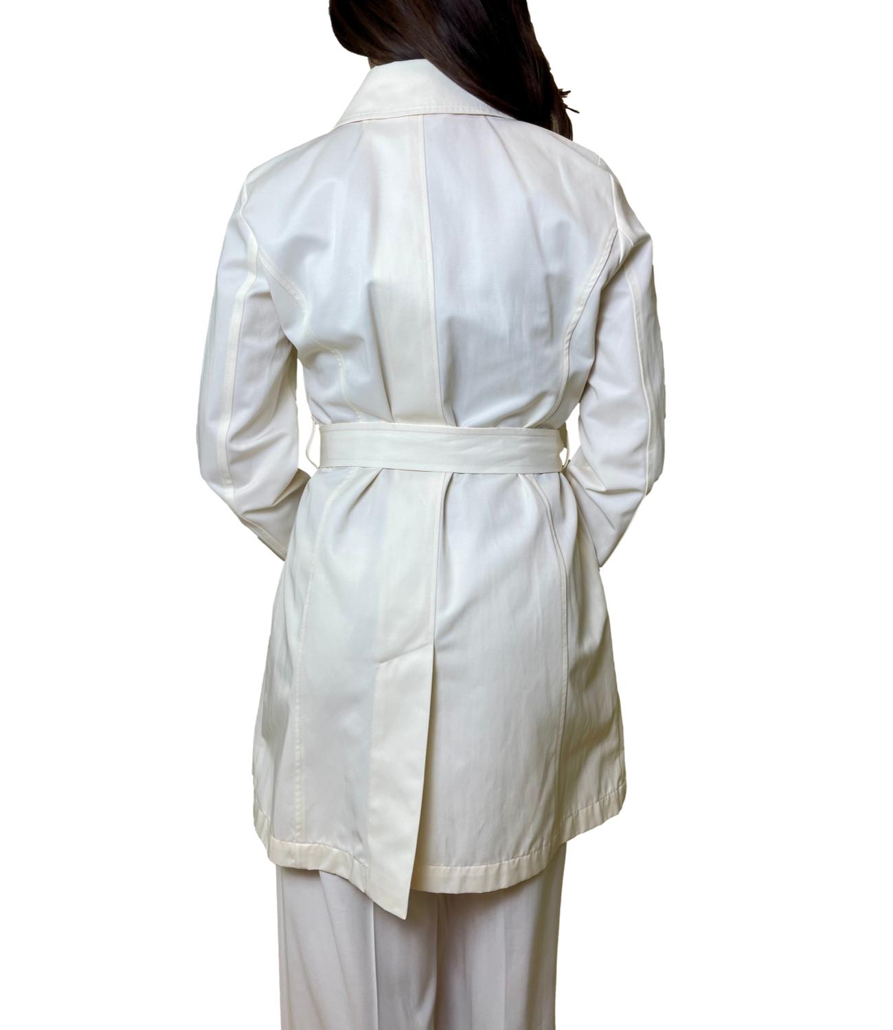 Emme Marella Impermeabile/Trench Bianco Lana da Donna
