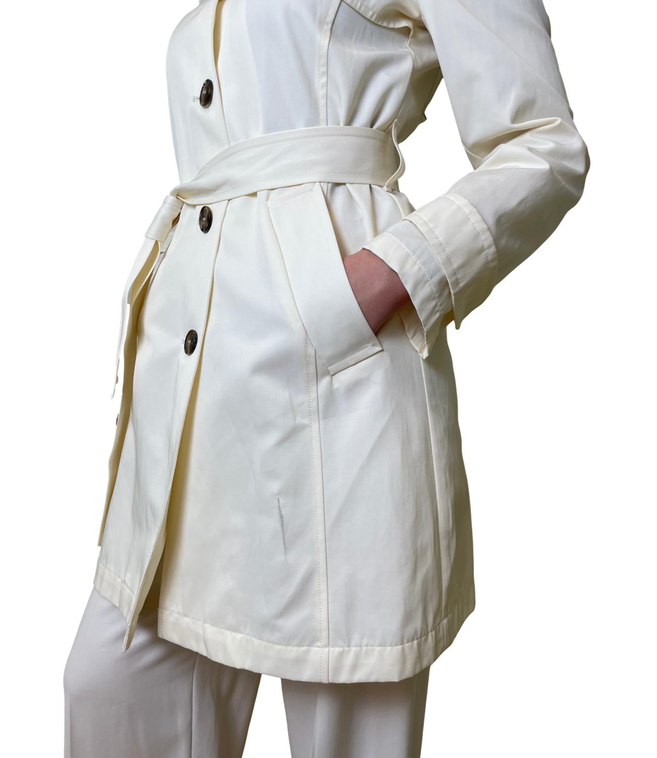 Emme Marella Impermeabile/Trench Bianco Lana da Donna