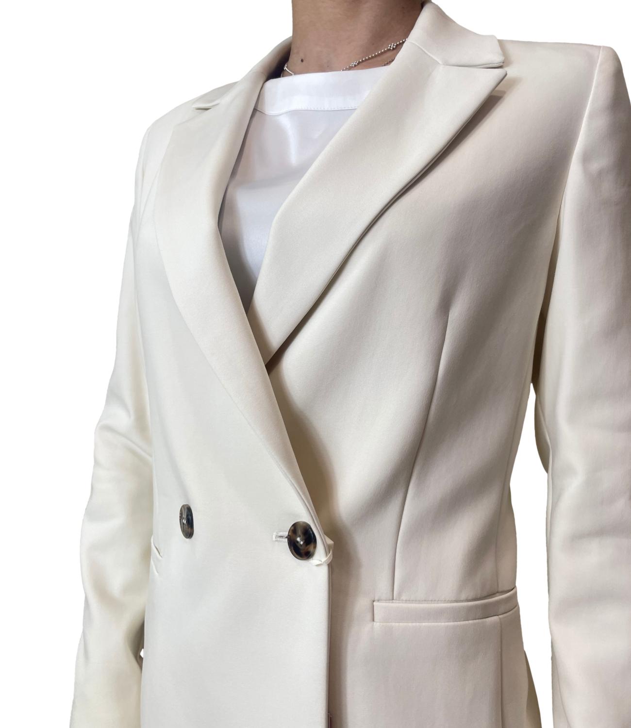 Emme Marella Giacca Bianco Lana da Donna