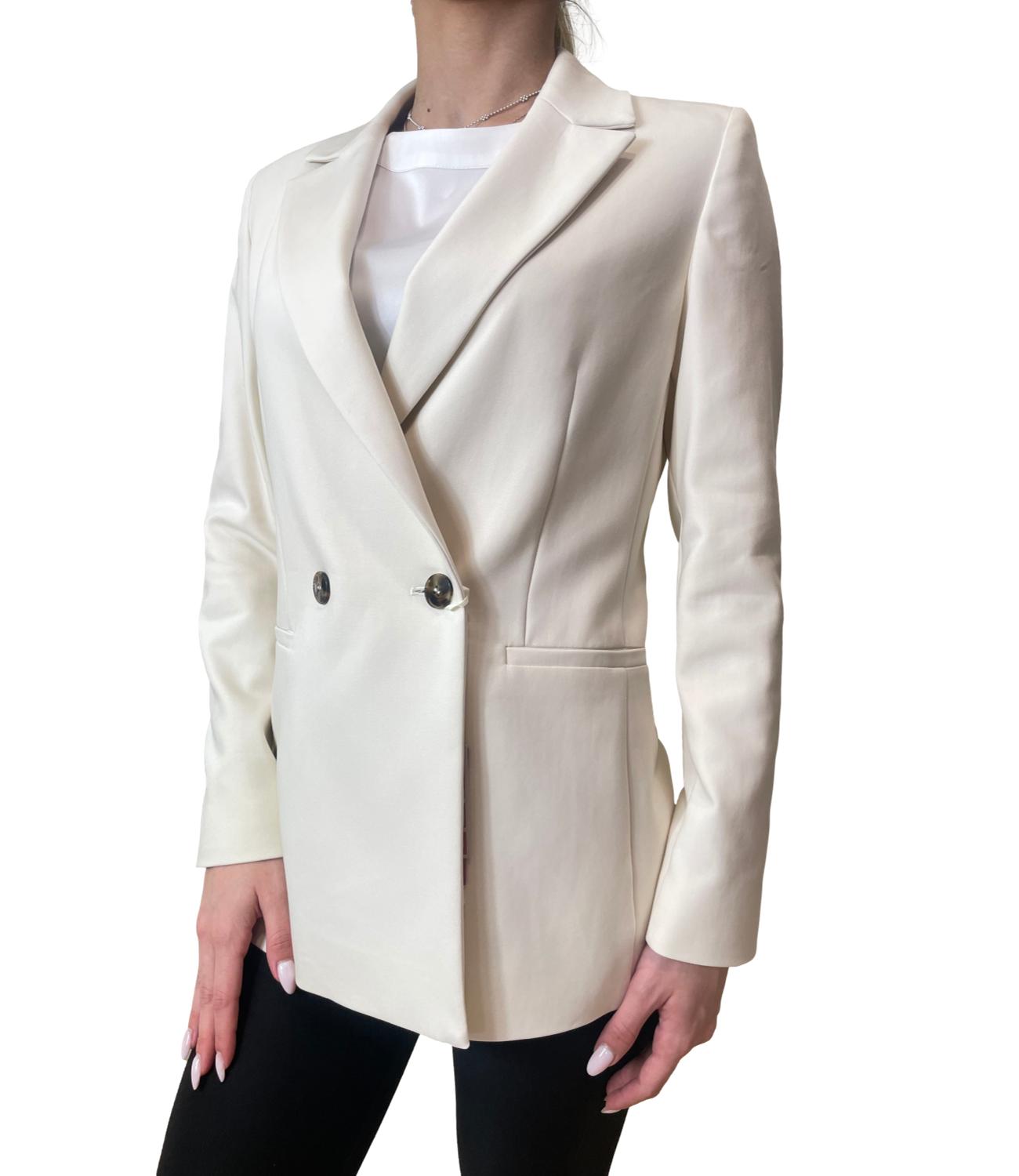 Emme Marella Giacca Bianco Lana da Donna