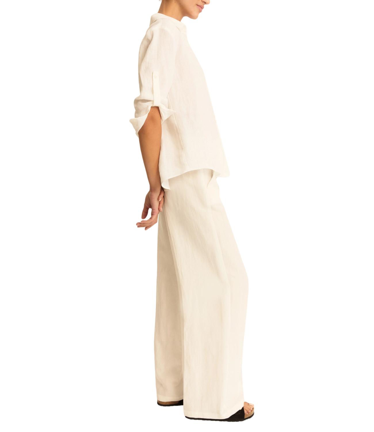 SUSY MIX t-shirt bianca con frangia moro donna