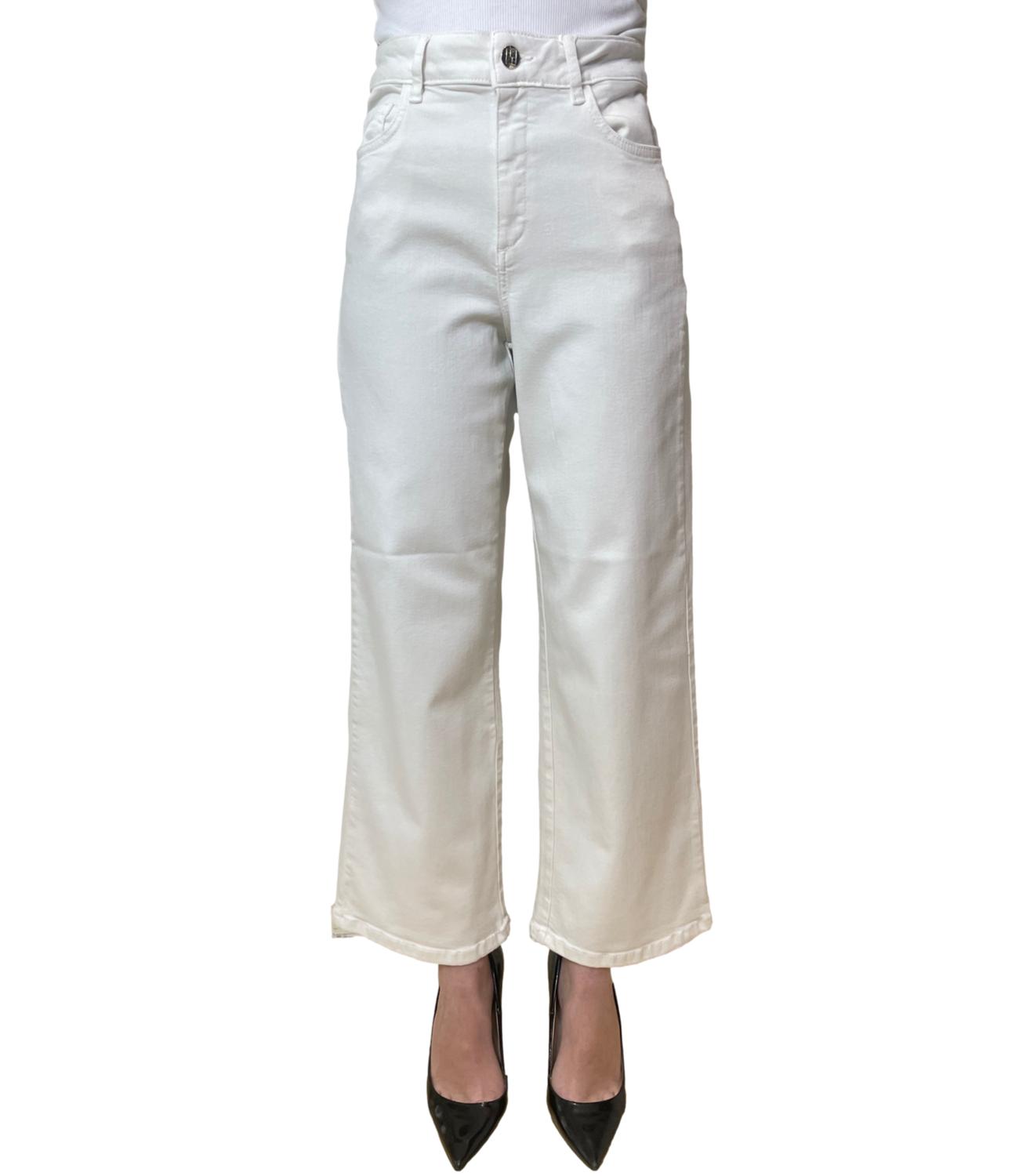 Emme Marella Pantaloni Emmhobby Bianco Lana Donna
